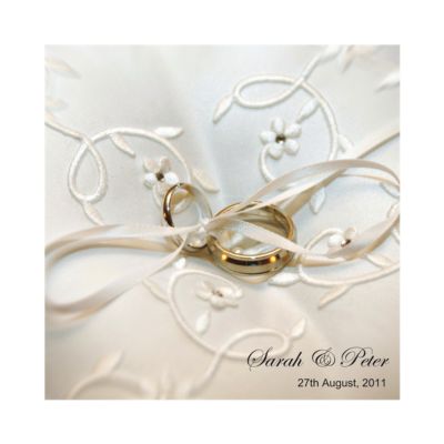 Wedding invitations silver rings
