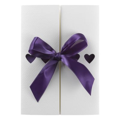 Purple wedding evening invitations