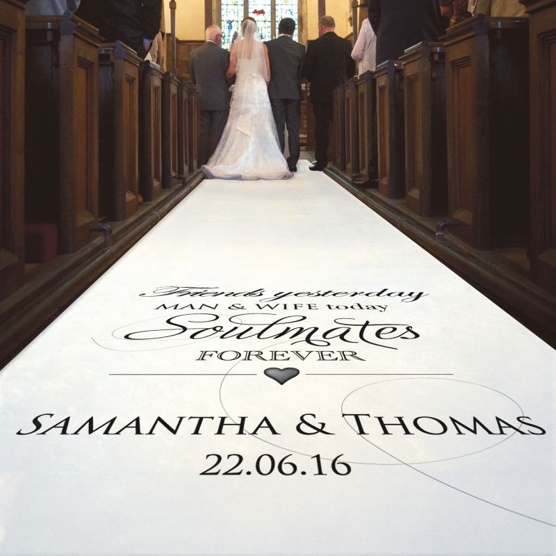 Soulmates 20m Personalised Aisle Runner Wedding Ceremony